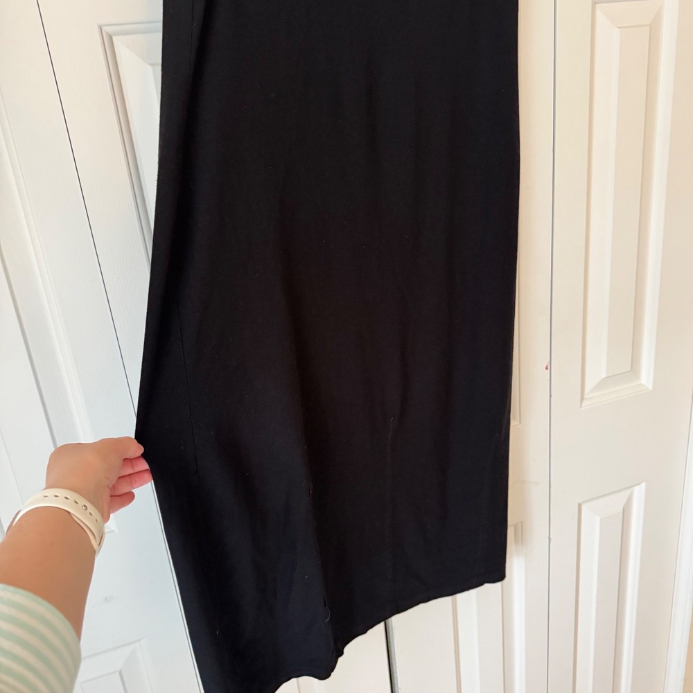Eileen Fisher Womens Black Sleeveless Viscose Stretch Jersey Shift Dress Size M - Picture 3 of 5